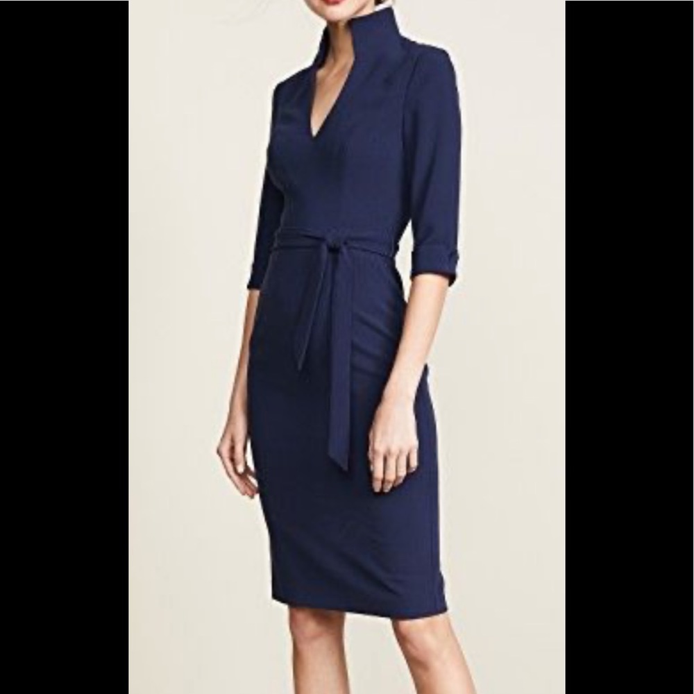Black Halo Madeline Sheath Dress Navy Dress Size 2